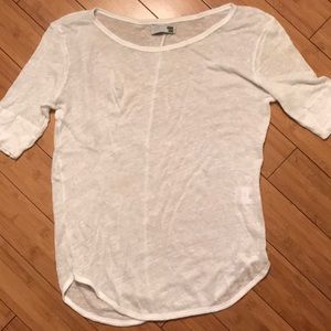 Anine Bing white boatneck tee
